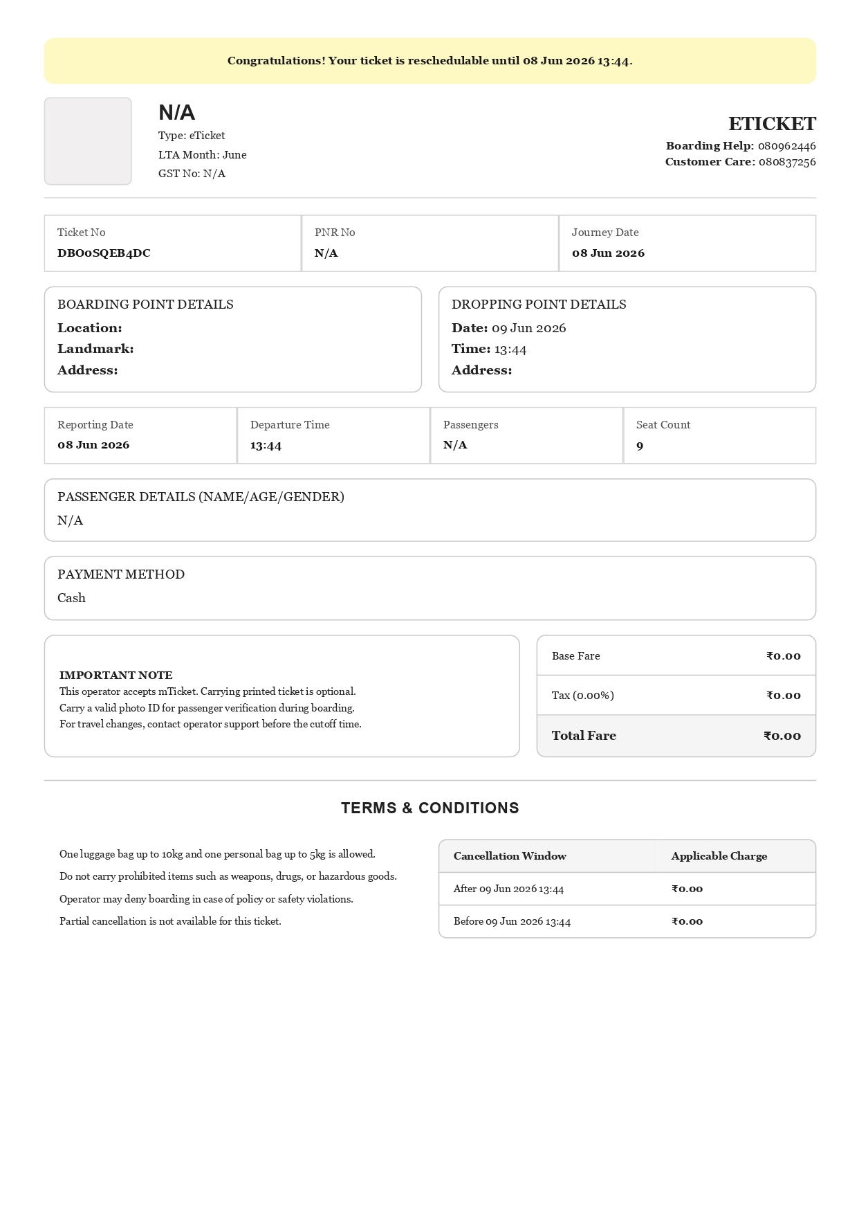 LTA Receipt Template 2 preview